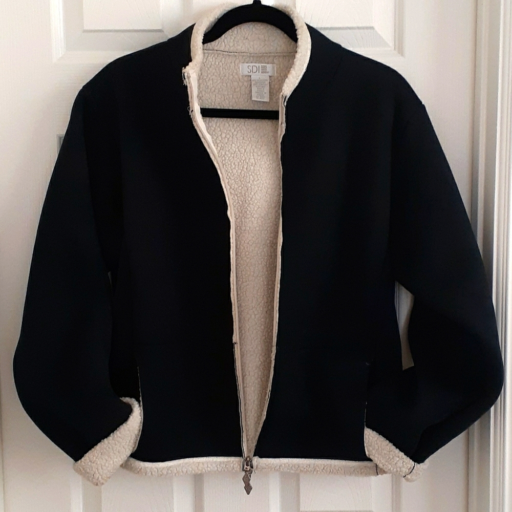 SDI Zip-Up Fitted Sherpa-style Jacket
